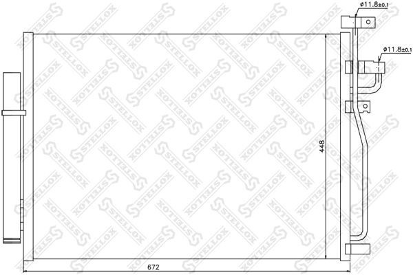 радиатор кондиционера! \ Opel Antara, Chevrolet Captiva 2.4/3.2 06> 10-45380-SX STELLOX