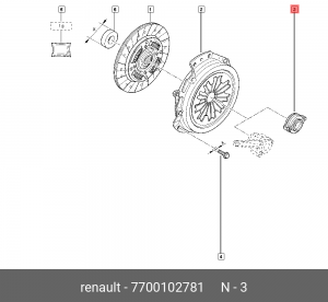 Подшипник выжимной ЛАДА Largus RENAULT Logan OE 7700102781 RENAULT