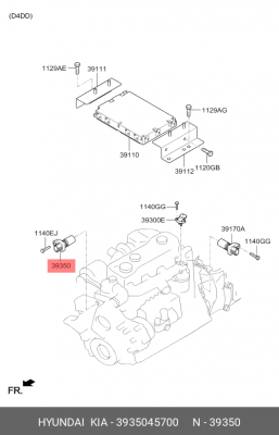 Датчик положения распредвала HYUNDAI HD65,78,County дв.D4DD ЕВРО-3 OE 3935045700 HYUNDAI KIA