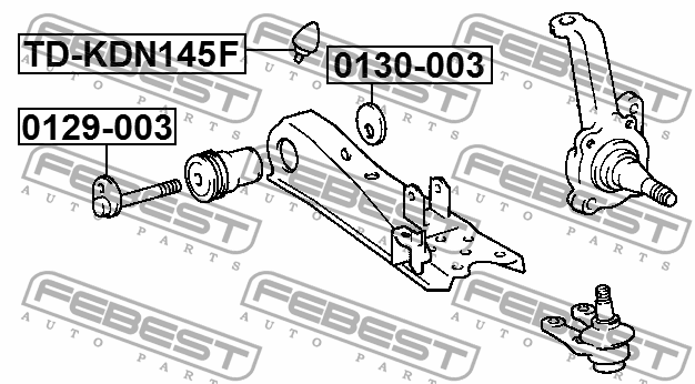 Болт с эксцентриком TOYOTA HIACE/REGIUSACE 1989-2004 0129-003 0129-003 FEBEST