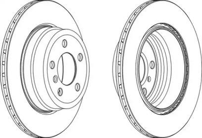 Диск тормозной задний с покрытием BMW X5 (E70, F15, F85), X6 (E71,72,F16,86) 07> 562521JC BENDIX JURID