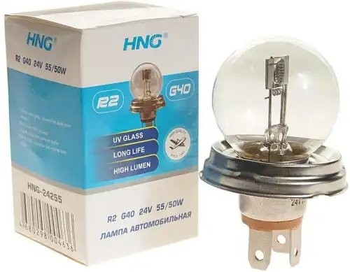 Лампа 24V R2 55/50W P45t Long Life HNG 24255 HNG