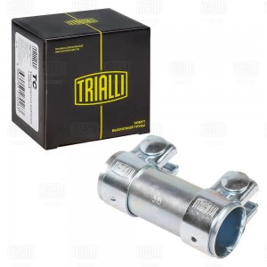 Хомут глушителя трубчатый с муфтой D43 мм L125 мм оцинк. сталь TC 43 Z TC43Z TRIALLI