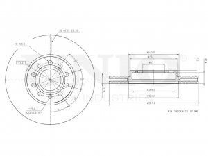 Диск тормозной передний BRD-20021 UNIO