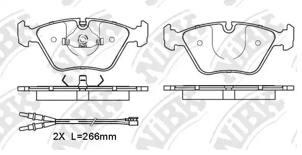 Колодки тормозные PEUGEOT 605 передние (4шт.) NIBK PN0012W NIBK