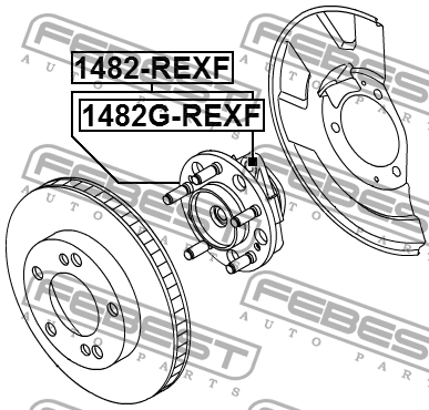 Ступица передняя SSANG YONG KYRON 2005-2012 1482G-REXF 1482G-REXF FEBEST