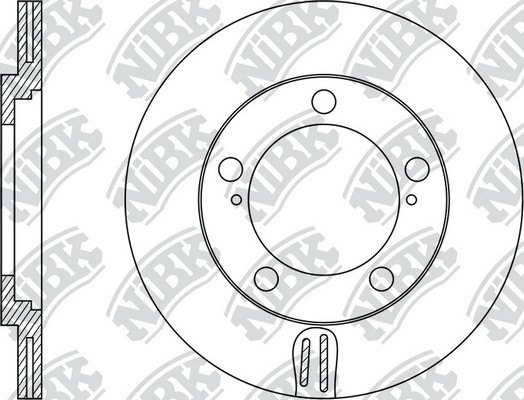 Диск тормозной SUZUKI Grand Vitara (98-05) передний (1шт.) NIBK RN1491 NIBK