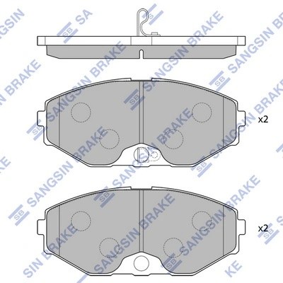 Колодки тормозные NISSAN MAXIMA QX (A33) 2.0-3.0 00- передние SP1600 SP1600 SANGSIN