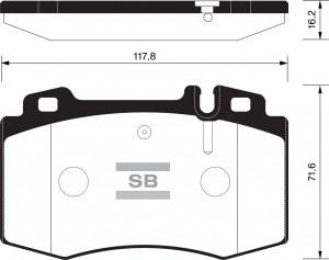 Колодки тормозные дисковые MB W220/W211 02 SP2193 SP2193 SANGSIN
