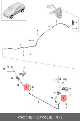 переходник шланга омывателя!\ VAG 1J0 955 665 E VAG