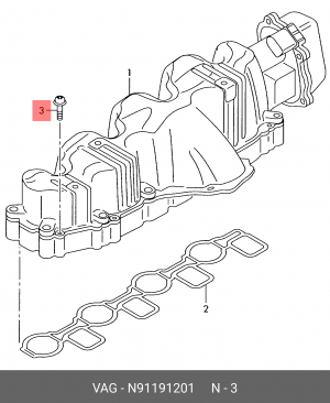 Болт VW AUDI SEAT SKODA OE N 911 912 01 VAG