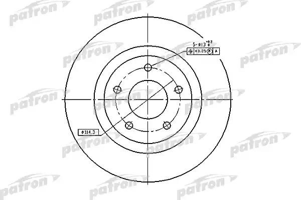 Диск тормозной передн PBD7006 PBD7006 PATRON