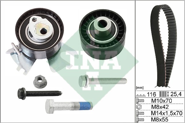 Комплект ГРМ PEUGEOT EXPERT 2.0HDi 09- 530055810 530 0558 10 INA