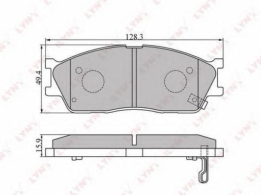 Колодки тормозные передние подходит для KIA Spectra 05 / Clarus/Rio 00-05/Shuma  BD-4403 LYNXAUTO