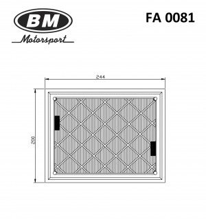 Фильтр воздушный GALAXY III, MONDEO V, S-MAX II FA0081 FA0081 BM MOTORSPORT