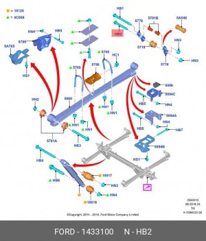 Болт FORD OE 1 433 100 FORD