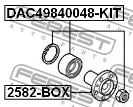 Ступица 2582-BOX 2582-BOX FEBEST