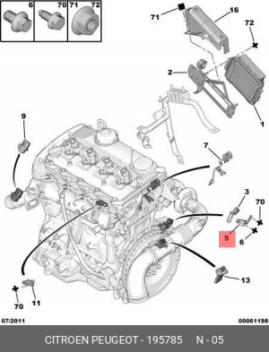 кронштейн датчика! \ Peugeot Boxer III 1957.85 CITROEN PEUGEOT