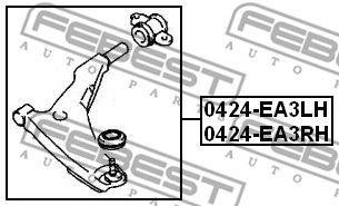 Рычаг подвески 0424-EA3RH 0424-EA3RH FEBEST