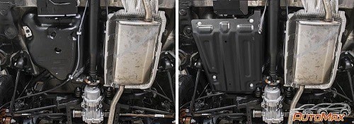 защита топливного бака! сталь 1.5мм,с крепежом\ Nissan Terrano III 14-17 AM.4718.1 AUTO MAX