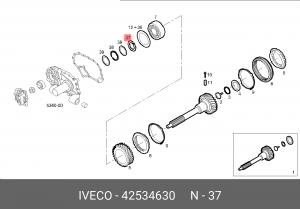 Кольцо стопорное 85x4!!!! 42534630 IVECO