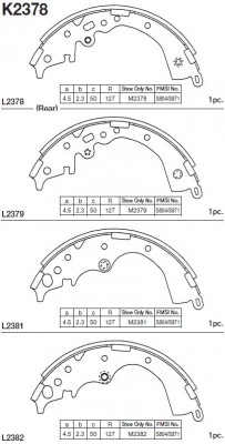 Колодки тормозные барабанные K2378 K2378 MK KASHIYAMA