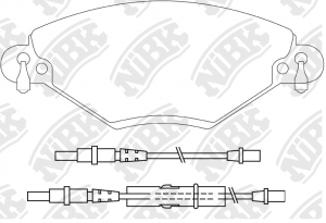 Колодки тормозные CITROEN C5 (01-) (1.6 D/2.0 D/1.8/2.0) передние (4шт.) NIBK PN0183W NIBK