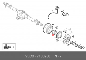 сальник ступицы!95x130x16\Iveco Daily 2.5D 85> 7185250 IVECO