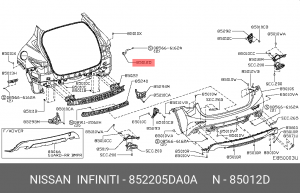 852205DA0A КРОНШТЕЙН ПЛАСТИКОВЫЙ 85220-5DA0A NISSAN