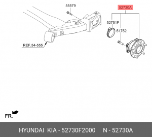Ступица HYUNDAI Elantra (15-) колеса заднего OE 52730F2000 HYUNDAI KIA