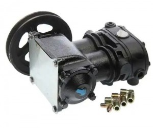 Компрессор МАЗ,УРАЛ дв.ЯМЗ (2 цилиндровый) жид. охлаж. шкив 172мм 210л/мин. MEGA 350-27-022 MEGA POWER