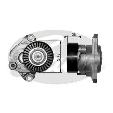 Ролик приводного ремня MERCEDES C (W202,W203),E (W210,W211),S (W140,W220) натяжи T38319 GATES