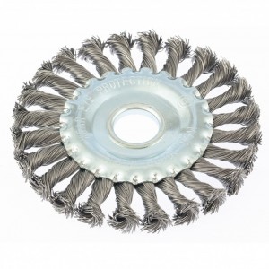 Кордщетка для УШМ дисковая 125мм крученая сталь 22мм MATRIX 74632 MATRIX