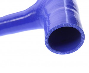 Патрубок МАЗ-5440А9,6430А9 радиатора нижний (L=505мм,d=48) синий силикон MEGAPOW 13016202 MEGA POWER