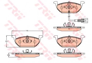 AUDI A2/A3/VW GOLF-4/BORA С ДАТЧИКОМ GDB2108 TRW