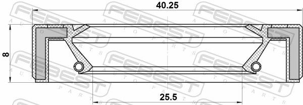 Сальник масляного насоса HONDA ACCORD 4D CF3 [JP] 95GAY-27400808L 95GAY-27400808L FEBEST