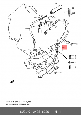 Клапан электромагнитный SUZUKI Swift,Alto,Cultus OE 24751-82301 SUZUKI