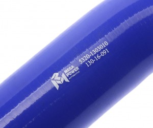 Патрубок радиатора верхний КАМАЗ 5320 силикон L130/80, d60 MEGAPOWER 13016091 MEGA POWER