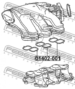 Прокладка впускного коллектора TOYOTA RAV4 ACA3,ALA3 2005.11-2012.12 01402-001 01402-001 FEBEST
