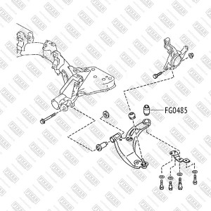 сайлентблок рычага!\ Mazda 323 98> FG0485 FIXAR