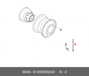 УДЛИНИТЕЛЬ ЗОЛОТНИКА MAN 81459056043 MAN