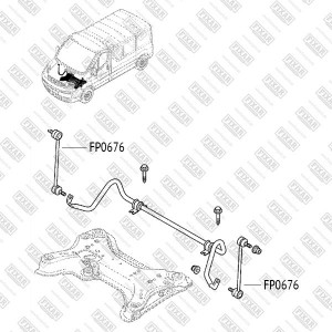 Тяга стабилизатора передняя левая/правая RENAULT Espace/Laguna 01-Opel Vivaro 01 FP0676 FIXAR