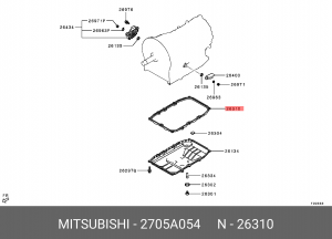 ПРОКЛАДКА МАСЛЯНОГО ПОДДОНА АКПП 2705A054 2705A054 MITSUBISHI