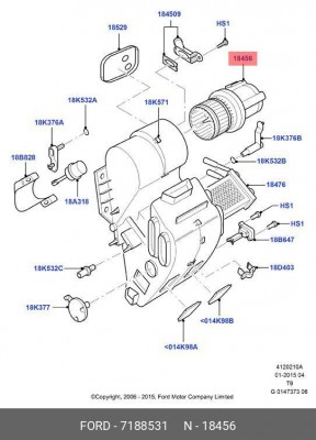 Мотор отопителя FORD Transit (94-00) с крыльчаткой OE 7 188 531 FORD