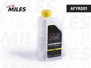Антифриз готов к применению  G12/G12+ (жёлтый, SUPER LONG LIFE COOLANT -40C) 1 к AFYR001 MILES