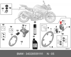 Резьбовая пробка со штуцером для прокачки 34328559191 34 32 8 559 191 BMW