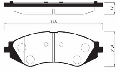Колодки тормозные DAEWOO Nexia,Nubira CHEVROLET Lacetti (03-) передние (4шт.) SA SP1159 SANGSIN