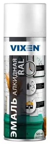 Краска белая матовая аэрозоль 520мл VIXEN VX10903 VIXEN