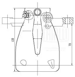 Суппорт торм. для а/м Toyota Avensis 03-/Corolla Verso 04- зад. прав. d38мм CF00 CF001869 TRIALLI