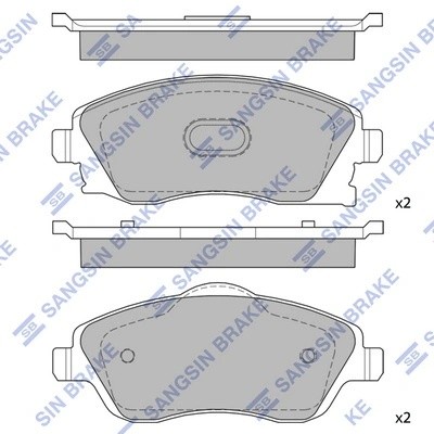 Колодки тормозные передние Opel Corsa 1.0-1.7DTi 00-01 SP1745 SP1745 SANGSIN